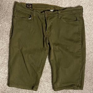 Lucky Brand long olive shorts size 14